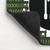 Binaire Matrix White Green Digital Portal 1s 0s Muismat (Hoek)