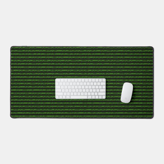 Binaire Ones Zeroes - Retro Computer Nerd Thema Bureaumat (Keyboard & Muis)