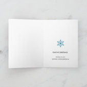 Binaire Sneeuw Vakantie Groet Kaart Gevouwen (Binnen)