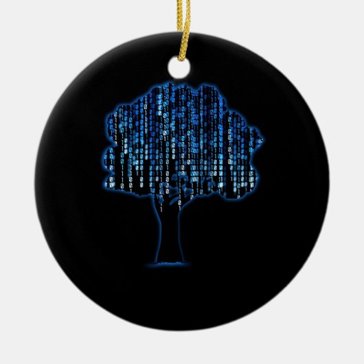 Binaire software Codering Computer Programmer Keramisch Ornament (Voorkant)