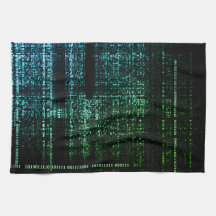 Binaire Symfonie Keukenhanddoek - Kunst ontmoet Te