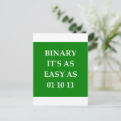 binaire wiskunde briefkaart (Staand voorkant)