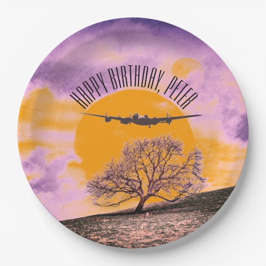 Binaire Zonnesettekst vliegtuigstructuur Papieren Bordje (Voorkant)