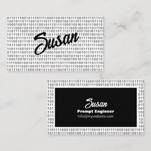 Binaire zwarte witte strepen van de Code Visitekaartje (Voorkant / Achterkant)