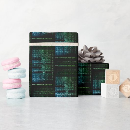 Binary Bliss Tech Inpakpapier (Baby Shower)