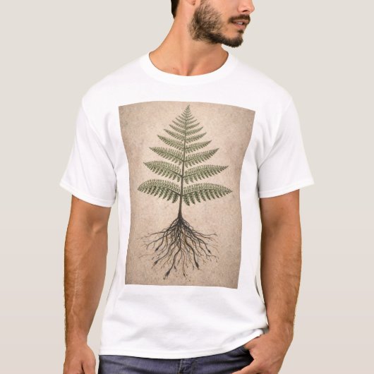 Binary Botany - Matrix Coding Abstract Nature Art T-shirt (Voorkant)