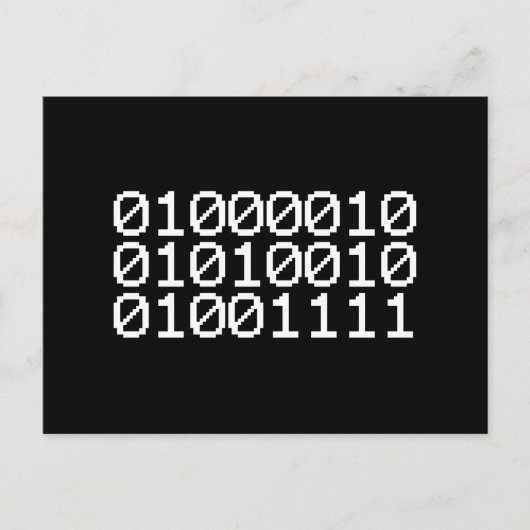 BINARY BRO BRIEFKAART (Voorkant)