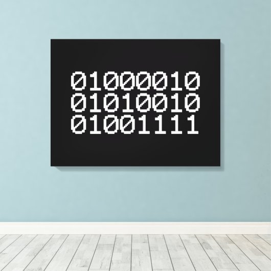 BINARY BRO CANVAS AFDRUK (Insitu (Houten vloer))