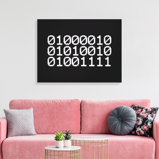 BINARY BRO CANVAS AFDRUK (Insitu (Woonkamer))