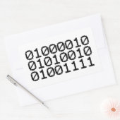 BINARY BRO RECHTHOEKIGE STICKER (Envelop)