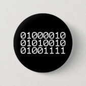 BINARY BRO RONDE BUTTON 5,7 CM (Voorkant)
