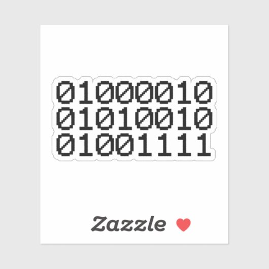 BINARY BRO STICKER (Vel)