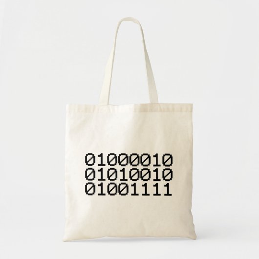 BINARY BRO TOTE BAG (Voorkant)