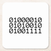 BINARY BRO VIERKANTE KARTONNEN ONDERZETTER (Voorkant)