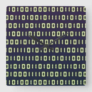 Binary Code Clock Vierkante Klok