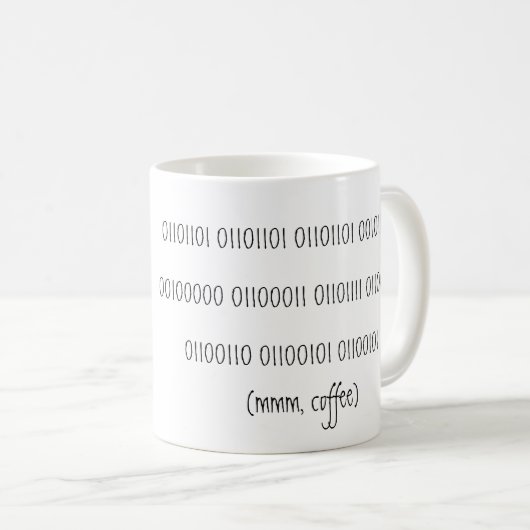 Binary code tasse à café avec Robot (Devant droit)