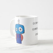 Binary code tasse à café avec Robot (Devant gauche)