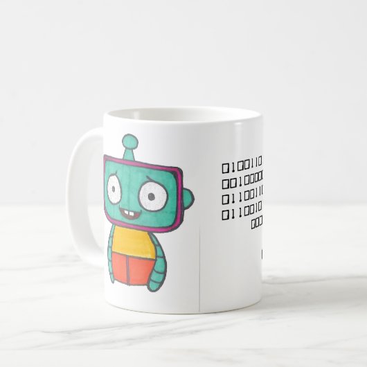 Binary Coffee Mug - Mmm, Café (Devant gauche)
