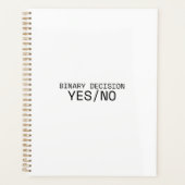 Binary Decision Yes No 2026 Minimalist Daily Plann (Devant)