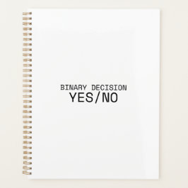 Binary Decision Yes No 2026 Minimalist Daily Plann Planner