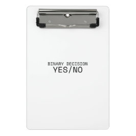 Binary Decision Yes No Minimalist Industrial Mini Klembord