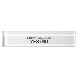 Binary Decision Yes No Minimalist Typewriter Naambordje