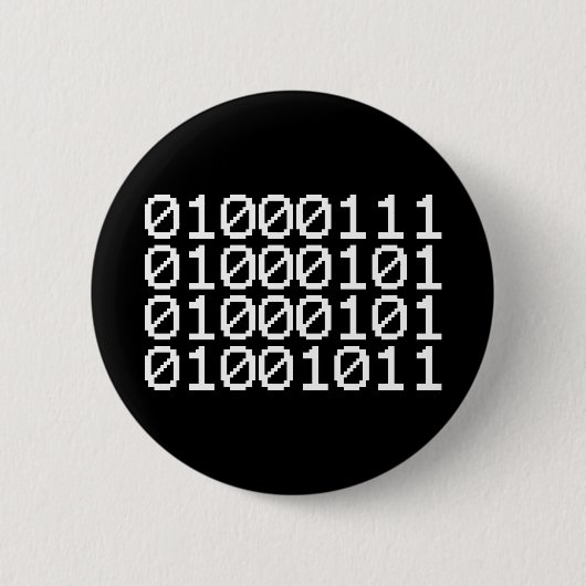 BINARY GEEK BUTTON (Voorkant)