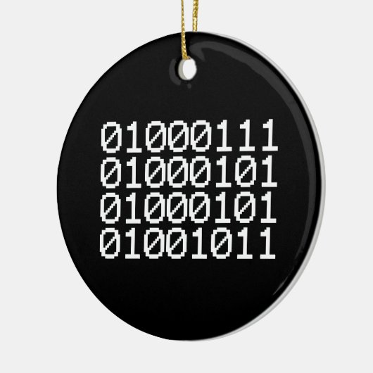 BINARY GEEK KERAMISCH ORNAMENT (Links)