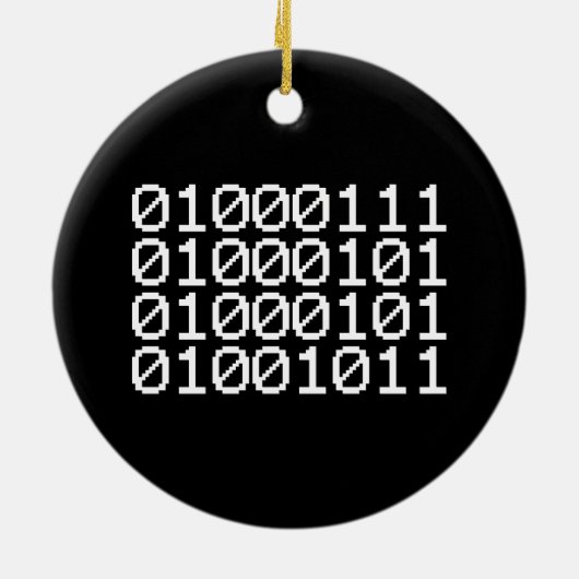 BINARY GEEK KERAMISCH ORNAMENT (Achterkant)