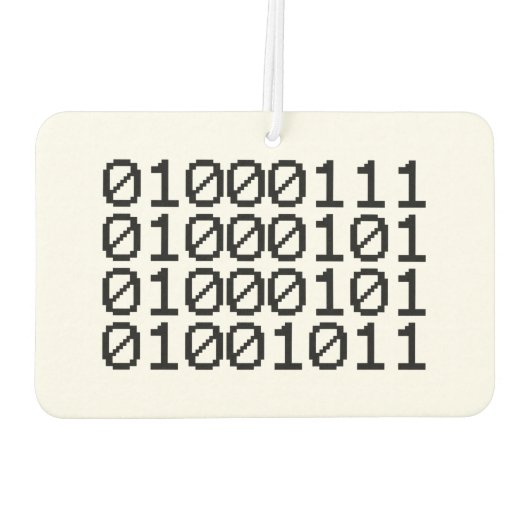 BINARY GEEK LUCHTVERFRISSER (Achterkant)