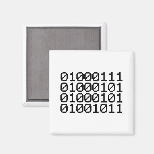 BINARY GEEK MAGNEET (Voorkant / Achterkant)