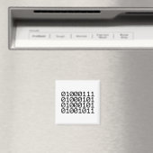 BINARY GEEK MAGNEET (Insitu (Vaatwasser))