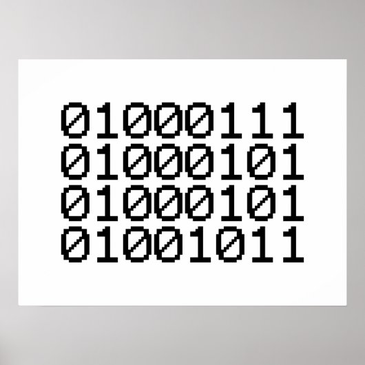 BINARY GEEK POSTER (Voorkant)