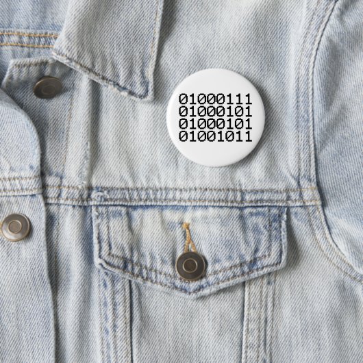 BINARY GEEK RONDE BUTTON 5,7 CM (In situ)