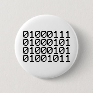 BINARY GEEK RONDE BUTTON 5,7 CM