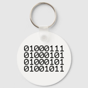 BINARY GEEK SLEUTELHANGER