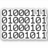 BINARY GEEK STICKER (Voorkant)