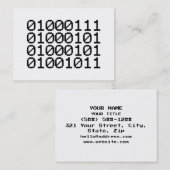 BINARY GEEK VISITEKAARTJE (Voorkant / Achterkant)