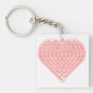 Binary Heart Sleutelhanger