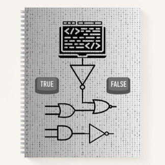 Binary Logic Spiral Notebook – Modern Design Notitieboek