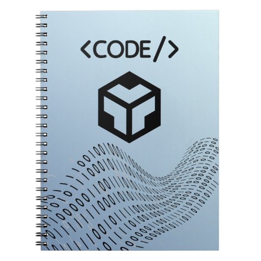 Binary Logic Spiral Notebook – Modern Design Notitieboek (Voorkant)