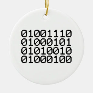 BINARY NERD KERAMISCH ORNAMENT