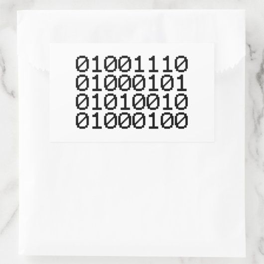 BINARY NERD RECHTHOEKIGE STICKER (Tas)