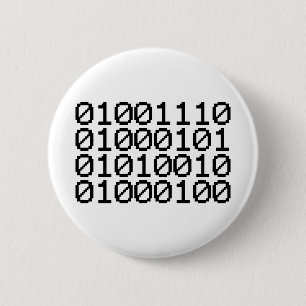 BINARY NERD RONDE BUTTON 5,7 CM