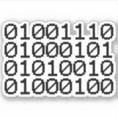 BINARY NERD STICKER (Voorkant)