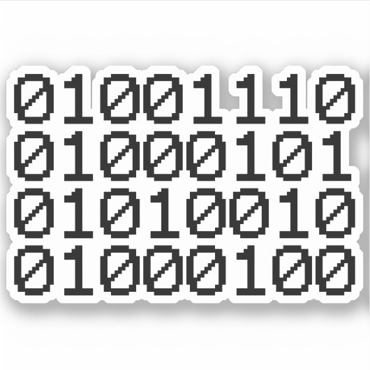 BINARY NERD STICKER (Voorkant)