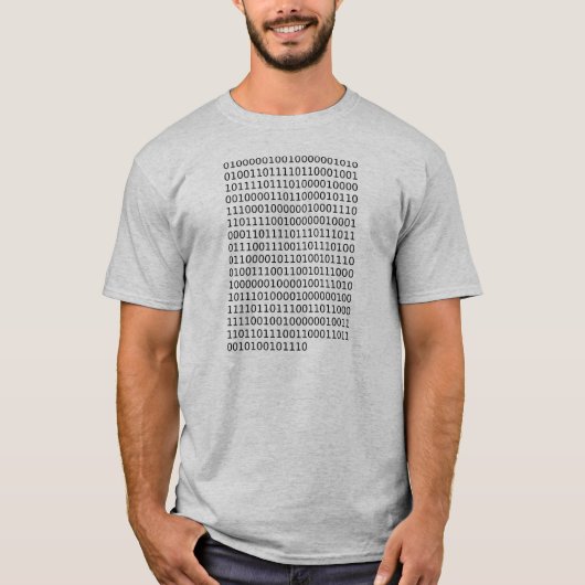 Binary Robot Joke T-shirt (Voorkant)