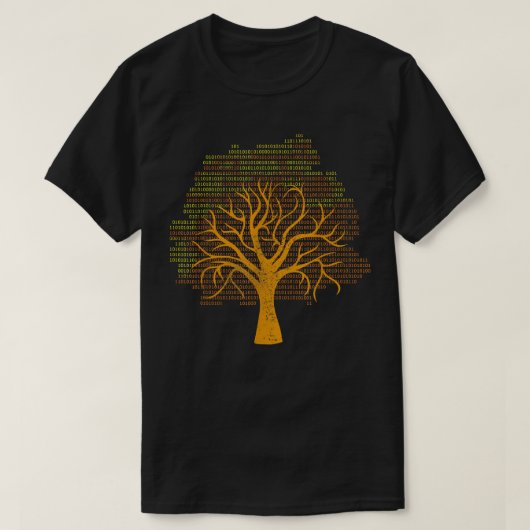 Binary Tree Computer Coding  T-shirt (Design voorkant)