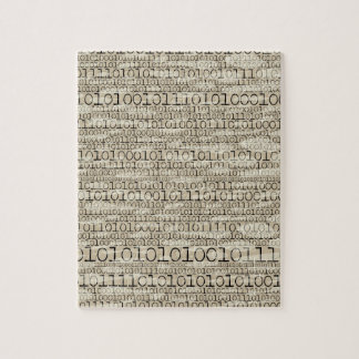 Binary Trendy Funky Nerd Nerdy Geek Retro Legpuzzel