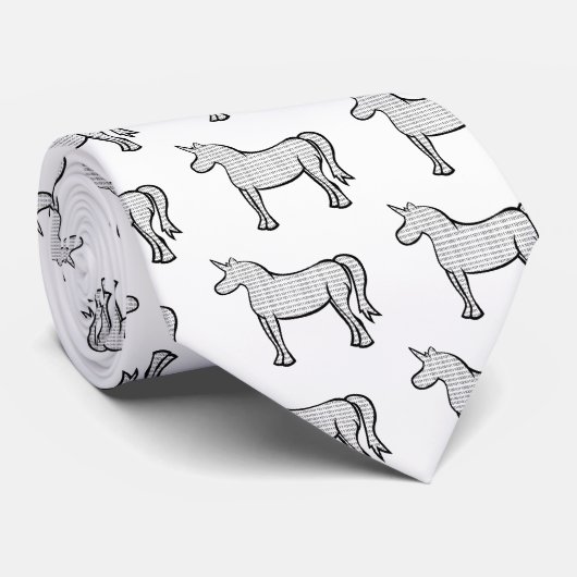 Binary Unicorn Stropdas (Opgerold)